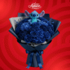 Buquê de Rosas Azul + Mini Pelúcia Stitch